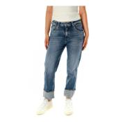 Le Temps Des Cerises Högmidjade Straight Fit Jeans Blue, Dam