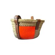 Loewe Pre-owned Pre-owned Raffia totevskor Beige, Dam