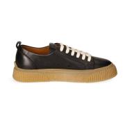 Ami Paris Läder Low Top Sneaker Black, Herr