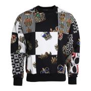 Dolce & Gabbana Krona Patchwork Sweatshirt Multicolor, Herr