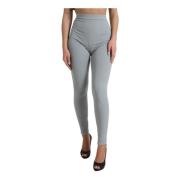 Dolce & Gabbana Grå Slim Byxor Leggings Dragkedja Gray, Dam