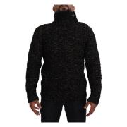 Dolce & Gabbana Elegant Turtlenecktröja i Lyxig Ullblandning Brown, He...