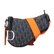 Dior Vintage Pre-owned Canvas axelremsvskor Orange, Dam