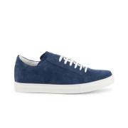 Duca di Morrone Italienska Mocka Sneakers för Vår/Sommar Blue, Herr