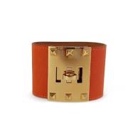 Hermès Vintage Pre-owned Laeder armband Orange, Dam