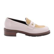 Pertini Klassiska Läder Moccasinskor Beige, Dam