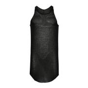 Rick Owens Svart Ribb Tank Top Black, Herr