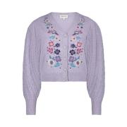 Fabienne Chapot Flowerfield Cardigan Purple, Dam