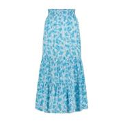 FABIENNE CHAPOT Figolette Print Midi Kjol Blue, Dam