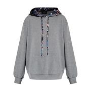 Etro Cut Sew Hoodies i Grå Gray, Dam