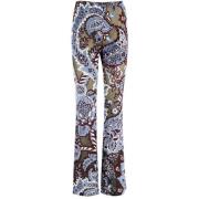 Etro Multifärgad Jacquard Palazzo Byxor Multicolor, Dam