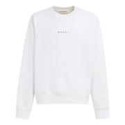 Marni bomullssweatshirt med mini logo White, Herr