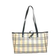 Burberry Vintage Pre-owned Canvas handvskor Beige, Dam