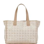 Chanel Vintage Pre-owned Tyg totevskor Beige, Dam