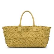 Bottega Veneta Vintage Pre-owned Laeder totevskor Yellow, Dam