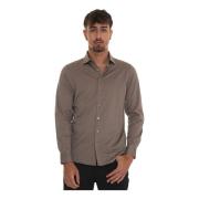 Gran Sasso Elegant Classic Shirt Brown, Herr