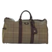 Burberry Vintage Pre-owned Canvas handvskor Beige, Unisex