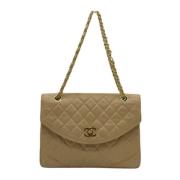 Chanel Vintage Pre-owned Laeder chanel-vskor Beige, Dam