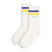 Philippe Model Antoine Glitter Regnbåge Bomullsockor White, Unisex