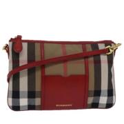 Burberry Vintage Pre-owned Canvas axelremsvskor Red, Dam