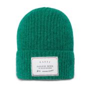 Philippe Model Grön Mohairull Beanie med Broderad Emblem Green, Unisex