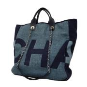 Chanel Vintage Pre-owned Canvas chanel-vskor Blue, Dam