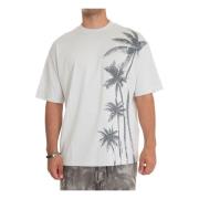 Emporio Armani Palmträd Fantasy Rundhals T-shirt Gray, Herr