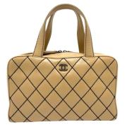 Chanel Vintage Pre-owned Laeder chanel-vskor Beige, Dam