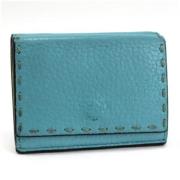 Fendi Vintage Pre-owned Laeder plnbcker Blue, Dam