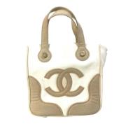 Chanel Vintage Pre-owned Canvas totevskor Beige, Dam