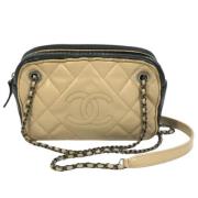 Chanel Vintage Pre-owned Laeder chanel-vskor Beige, Dam