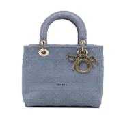 Dior Vintage Pre-owned Canvas handvskor Blue, Dam