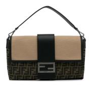 Fendi Vintage Pre-owned Canvas axelremsvskor Brown, Dam