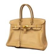 Hermès Vintage Pre-owned Laeder handvskor Beige, Dam