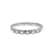 Chanel Vintage Pre-owned Platina ringar Gray, Dam