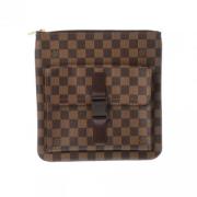 Louis Vuitton Vintage Pre-owned Tyg axelremsvskor Brown, Dam