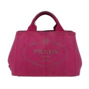 Prada Vintage Pre-owned Canvas prada-vskor Pink, Dam