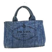 Prada Vintage Pre-owned Denim totevskor Blue, Dam