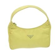 Prada Vintage Pre-owned Tyg kuvertvskor Yellow, Dam