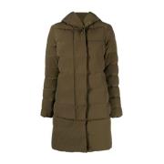 Woolrich Grön Dunfylld Huva Jacka Green, Dam