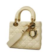 Dior Vintage Pre-owned Laeder handvskor White, Dam