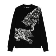 Just Cavalli Svart Sweatshirt Aw24 Black, Herr