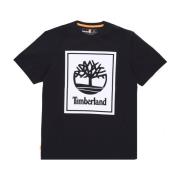 Timberland Stack Logo Tee Svart/Vit Black, Herr