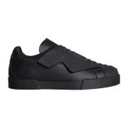 Dolce & Gabbana Svart Lace Up Wave Low Top Sneakers Black, Herr