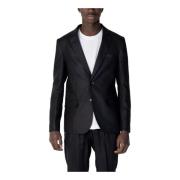 Antony Morato Svart Blazer Knäppning Revers Black, Herr