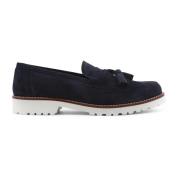 Made in Italia Tassel Loafers med 3cm Klack Blue, Dam