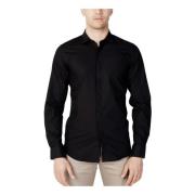 Antony Morato Svart Button-Up Skjorta Vår/Sommar Black, Herr