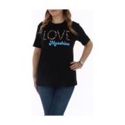 Love Moschino Grafisk T-shirt för kvinnor Black, Dam