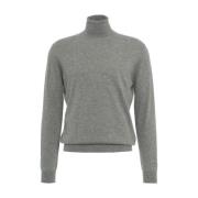 Gender Merino-Cashmere Turtleneck Sweater Gray, Herr