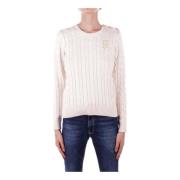 Ralph Lauren Beige Sweater Logo Front Button Details Beige, Dam